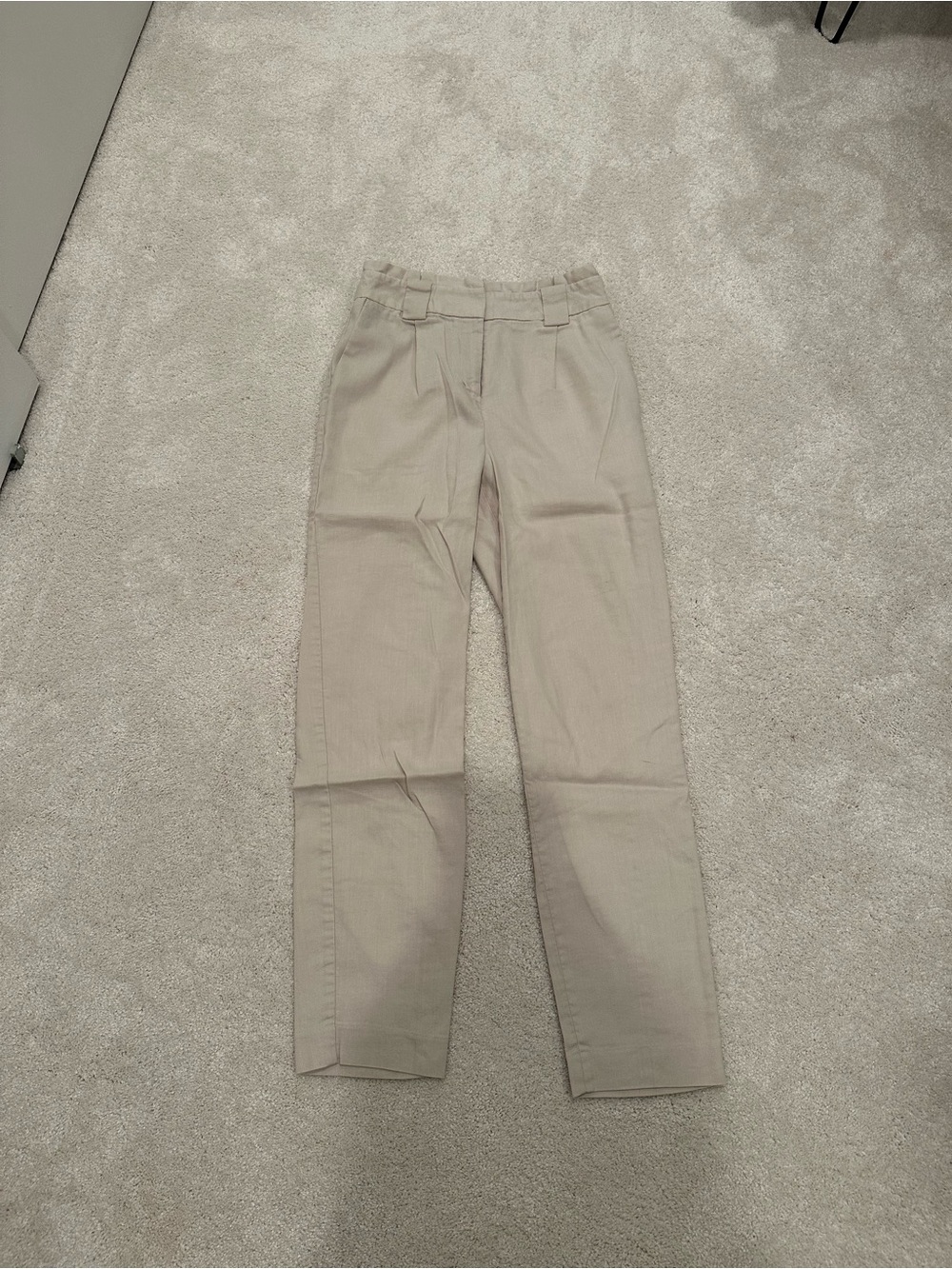 Express linen bland high waisted ankle pant 00R